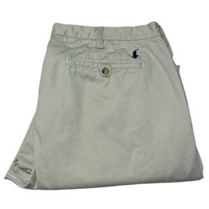 Polo Ralph Lauren Pants Mens Size 38x34 Khaki Chino Flat Front Ivy (N)